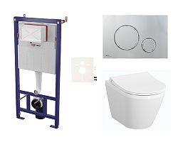 Cenově zvýhodněný závěsný WC set SAT do lehkých stěn / předstěnová + WC VitrA Integra SIKOSSINTRESU71K