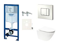 Cenovo zvýhodnený závesný WC set Grohe do ľahkých stien / predstenová montáž + WC Vitra Integra SIKOGRSINTRE2S