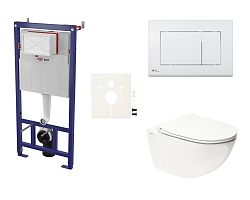 Cenovo zvýhodnený závesný WC set SAT do ľahkých stien / predstenová montáž + WC SAT Infinitio SIKOSSINF20K