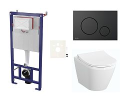 Cenovo zvýhodnený závesný WC set SAT do ľahkých stien / predstenová montáž + WC VitrA Integra SIKOSSINTRESU68K