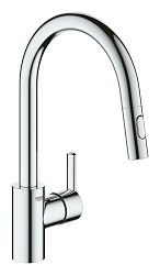 Drezová batéria Grohe Feel s vyťahovacou spŕškou, 2 prúdy chróm 31486001