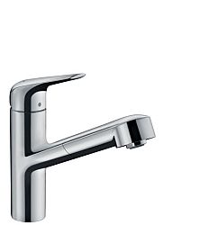 Drezová batéria Hansgrohe Focus s vyťahovacou sprškou chróm 71829000