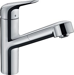 Drezová batéria Hansgrohe Focus s vyťahovacou sprškou chróm 71865000