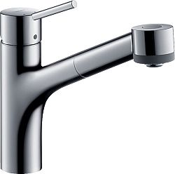 Drezová batéria Hansgrohe Talis M52 nízkotlaká s vyťahovacou spŕškou, 2 prúdy chróm 32842000