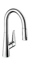 Drezová batéria Hansgrohe Talis s vyťahovacou spŕškou, 2 prúdy chróm 72817000