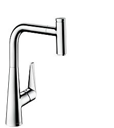 Drezová batéria Hansgrohe Talis s vyťahovacou sprškou chróm 72826000