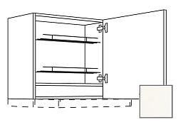 Kuchynská skrinka horní Naturel Erika24 pre digestor 60x57,6x35 cm bílá lesk 450.WDAF657RN