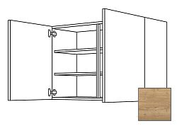 Kuchynská skrinka horní Naturel Sente24 s dvierkami 90x72x35 cm dub sierra 405.W901