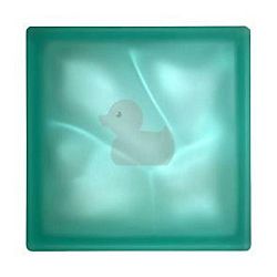 Luxfera Glassblocks turquoise 19x19x8 cm mat 1908WTURQUOISE2S