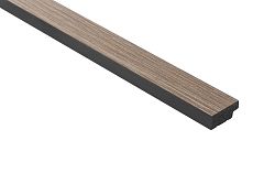 Obkladová lamela ľavé ukončenie Fineza Slat Medium Grey oak 270x3,6 cm SLAT02GOL