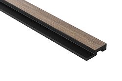 Obkladová lamela pravé ukončenie Fineza Slat Medium Grey oak 270X2,3 cm SLAT02GOR