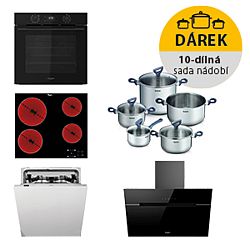 Rúra Whirlpool OMK58CU1SB + varná doska AKT8090NE + odsávač pár WHVP62FLTSK + umývačka riadu WIC3C26F