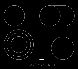 Sklokeramická varná doska Beko HIC64404T