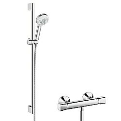 Sprchová batéria Hansgrohe Crometta 100 so sprchovacím setom 150 mm biela/chróm 27031400