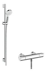 Sprchová batéria Hansgrohe Crometta so sprchovacím setom 150 mm biela/chróm 27813400