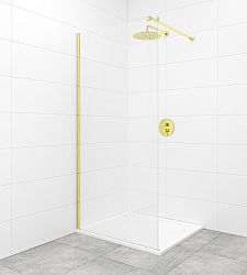 Sprchová zástena Walk-in 120 cm SAT vo farbe profilu zlatá lesk SATBWI120PRZ