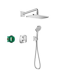 Sprchový systém Hansgrohe Croma E pod omietku s termostatickou batériou chróm 27953000