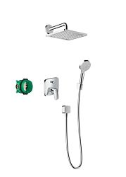 Sprchový systém Hansgrohe Crometta E pod omietku s pákovou batériou chróm 27957000