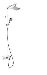 Sprchový systém Hansgrohe Vernis Shape na stenu s termostatickou batériou chróm 26098000