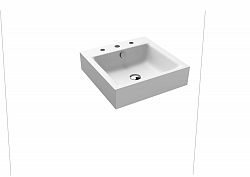 Umývadlo Kaldewei Puro 3163 46x46 cm alpská biela tri otvory pre batériu 901306033001