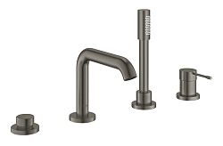 Vaňová batéria Grohe Essence New s vaňovým setom Brushed Hard Graphite 19578AL1