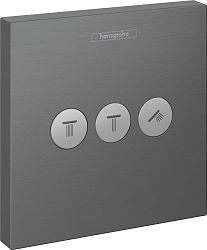 Ventil Hansgrohe ShowerSelect bez podomietkového telesa kartáčovaný čierny chróm 15764340