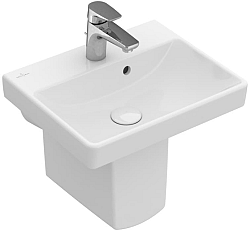 Villeroy & Boch umývadlo Avento 450 x 370 x 180 mm, biela Alpin CeramicPlus, s prepadom, neleštené