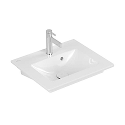 Villeroy & Boch Venticello umývadlo, 500x420x150mm, biela Alpin CeramicPlus, s prepadom, neleštené; 412450R1