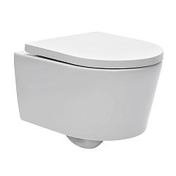 WC závesné SAT Brevis vrátane dosky softclose, zadný odpad SATBRE010RREXP