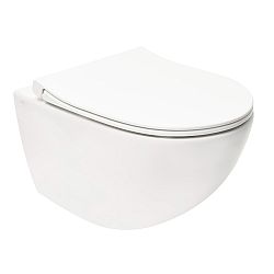 WC závesné VitrA Sento SmoothFlush vrátane sedátka, zadný odpad 7848-003-6147