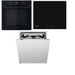 Whirlpool rúra OMK58CU1SB + umývačka riadu WIC3C26F + indukčná varná doska WSQ7360NE