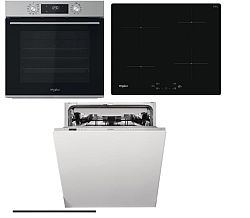 Whirlpool rúra OMK58CU1SX + indukčná varná doska WSQ7360NE + vstavaná umývačka riadu WIC3C26F SETWH25