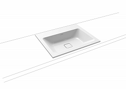 Zápustné umývadlo Kaldewei Cono 3080 60x50 cm alpská biela bez otvoru pre batériu, bez prepadu 901606003001