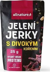 Allnature Jelenie Jerky s divokým korením 25 g