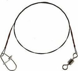 Cormoran 1×7 Wire Leader Swivel and Snap Hook 15 kg 70 cm 2 ks