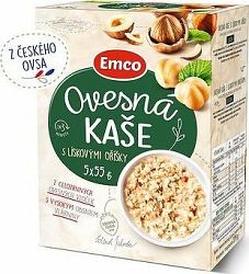 Emco Ovsená kaša s lieskovými orieškami 5 × 55 g