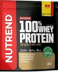 Nutrend 100% Whey Protein 1000 g, banán + jahoda