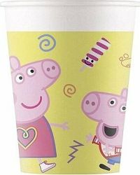 Papierové poháriky „Prasiatko Peppa“, 200 ml, 8 ks