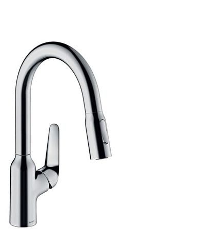 Drezová batéria Hansgrohe Focus s vyťahovacou spŕškou, 2 prúdy chróm 71821000