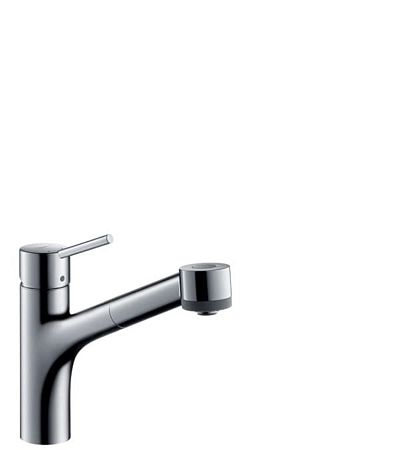 Drezová batéria Hansgrohe Talis s vyťahovacou spŕškou, 2 prúdy chróm 73869000