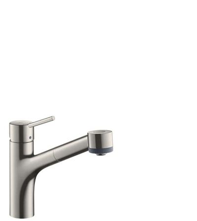 Drezová batéria Hansgrohe Talis s vyťahovacou spŕškou, 2 prúdy vzhled nerezu 73860800