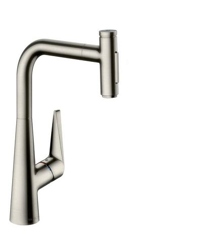 Drezová batéria Hansgrohe Talis s vyťahovacou spŕškou, 2 prúdy vzhled nerezu 73867800