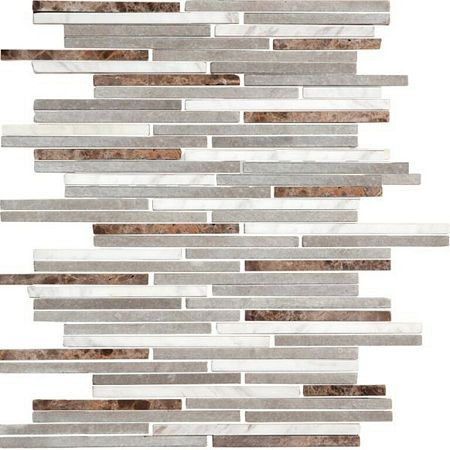 Kamenná mozaika Premium Mosaic Stone šedá 25x30 cm mat STMOS7140MIX1