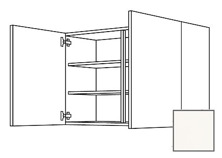 Kuchynská skrinka horní Naturel Erika24 s dvierkami 90x72x35 cm bílá lesk 450.W901