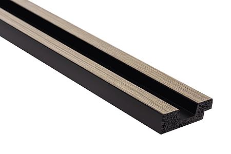 Obkladová lamela ľavé ukončenie Fineza Slat Small Grey oak 270x3,6 cm SLAT01GOL