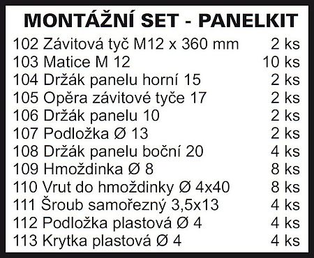 Panelkit SABINA 90 B2E000000N