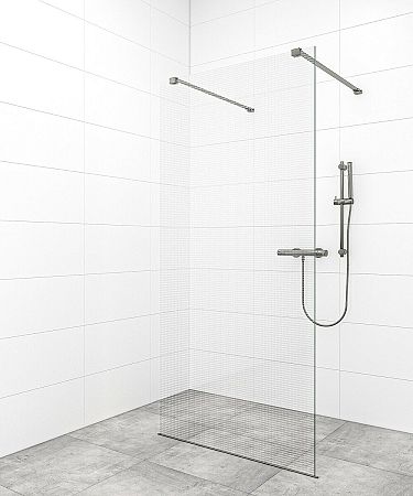 Sprchová zástena Walk-in 100 cm SAT vo farbe profilu Gun metal SATBWI100MRZAVGM