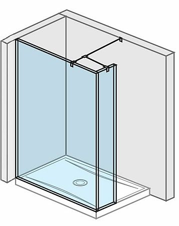 Sprchová zástena walk-in 120x20 cm Jika Pure H2674260026681