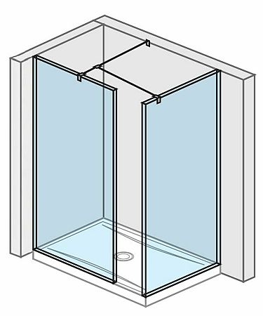 Sprchová zástena walk-in 80x90 cm Jika Pure H2684260026681