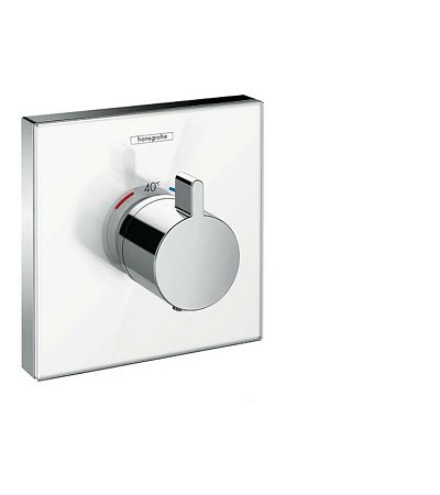 Termostat Hansgrohe Showerselect Glass bez podomietkového telesa biela / chróm 15734400